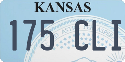 KS license plate 175CLI