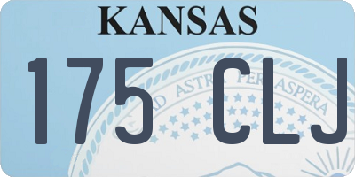 KS license plate 175CLJ