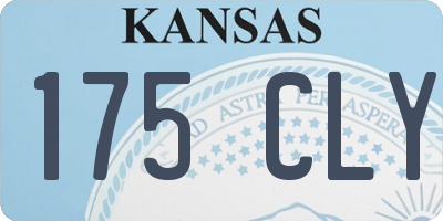 KS license plate 175CLY