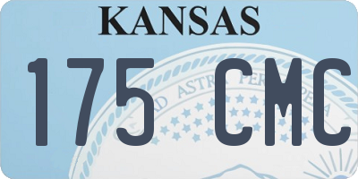 KS license plate 175CMC