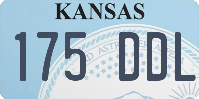 KS license plate 175DDL