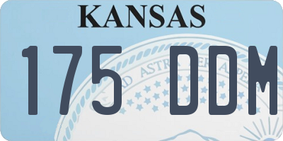 KS license plate 175DDM