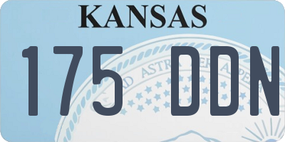 KS license plate 175DDN