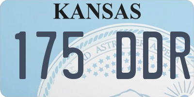 KS license plate 175DDR