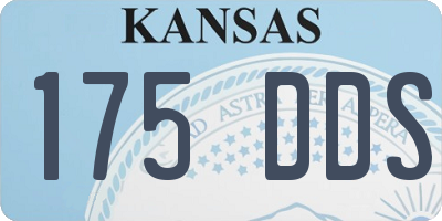 KS license plate 175DDS