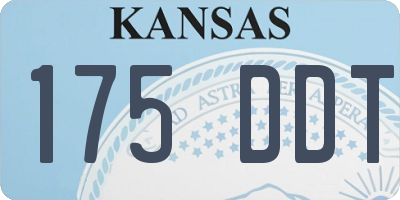 KS license plate 175DDT