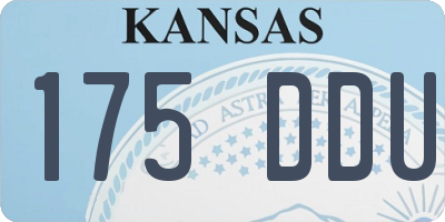 KS license plate 175DDU