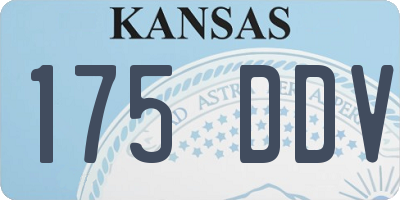 KS license plate 175DDV