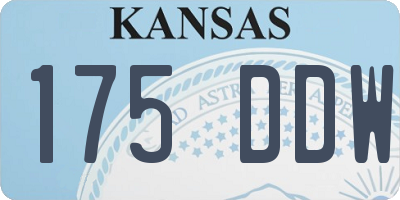 KS license plate 175DDW