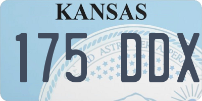 KS license plate 175DDX