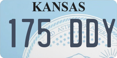 KS license plate 175DDY