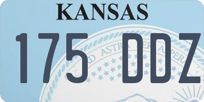KS license plate 175DDZ
