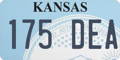 KS license plate 175DEA