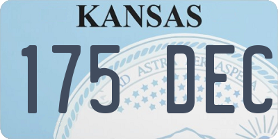KS license plate 175DEC