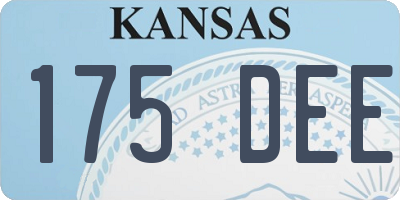 KS license plate 175DEE