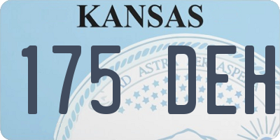 KS license plate 175DEH