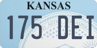 KS license plate 175DEI