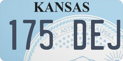 KS license plate 175DEJ