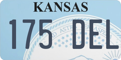 KS license plate 175DEL