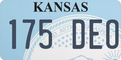 KS license plate 175DEO