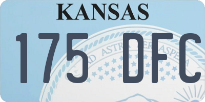 KS license plate 175DFC