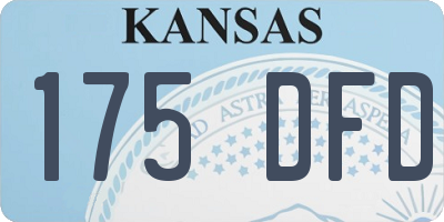 KS license plate 175DFD