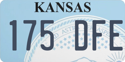 KS license plate 175DFE