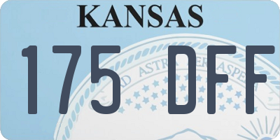KS license plate 175DFF