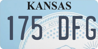 KS license plate 175DFG