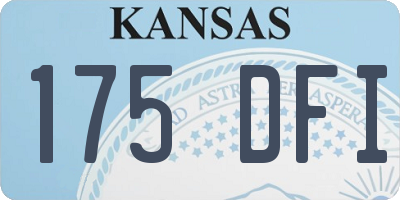 KS license plate 175DFI
