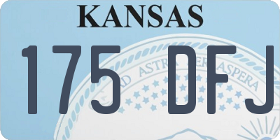 KS license plate 175DFJ