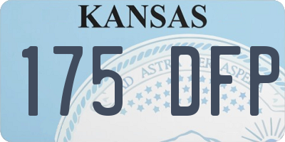KS license plate 175DFP