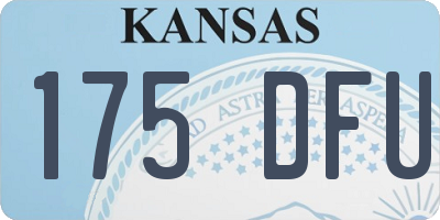 KS license plate 175DFU