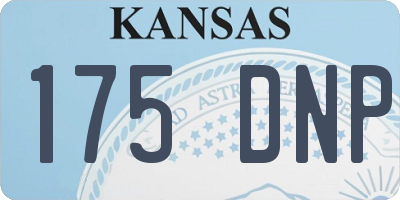 KS license plate 175DNP