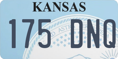 KS license plate 175DNQ
