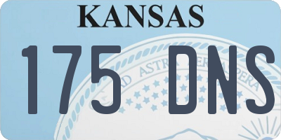 KS license plate 175DNS