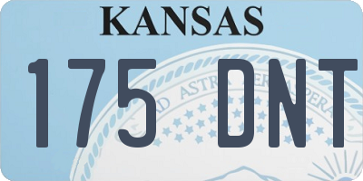 KS license plate 175DNT
