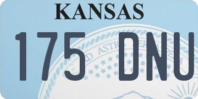KS license plate 175DNU