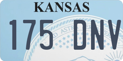 KS license plate 175DNV