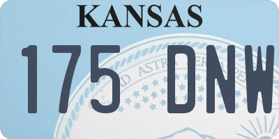 KS license plate 175DNW