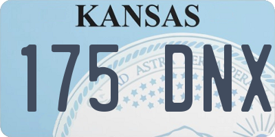 KS license plate 175DNX