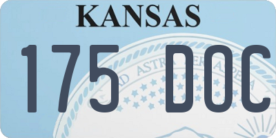 KS license plate 175DOC