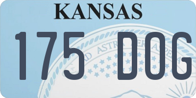 KS license plate 175DOG