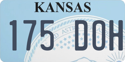 KS license plate 175DOH