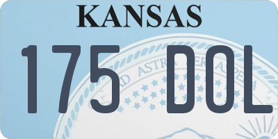 KS license plate 175DOL