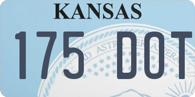 KS license plate 175DOT