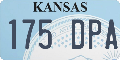 KS license plate 175DPA