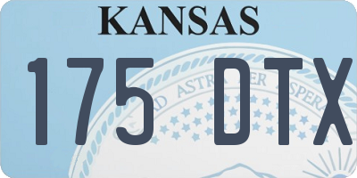 KS license plate 175DTX