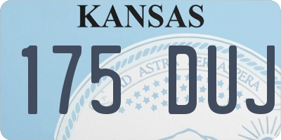 KS license plate 175DUJ