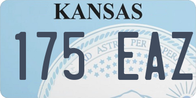KS license plate 175EAZ